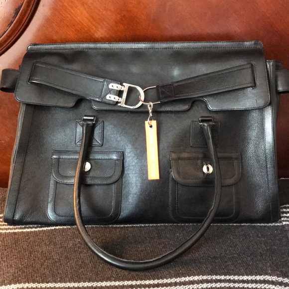 Christian Dior oversized leather briefcase/bag